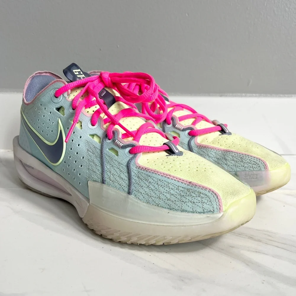 Nike Air Zoom GT Cut 3 Mens 9.5 Glacier Blue Basketball Shoes Sneaker DV2913-401